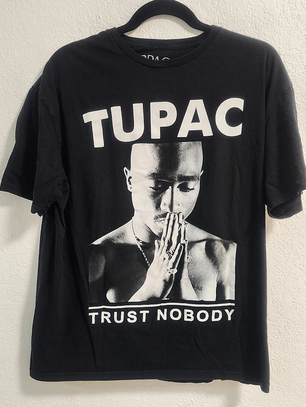 2PAC Tupac Trust Nobody graphic tee Graphic Tee Black & White Size XL
